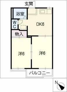 タウニー緑【2階】の間取り