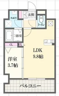 レジデンスh忍町【4階】の間取り