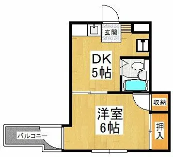 タツミハイツ【2階】の間取り