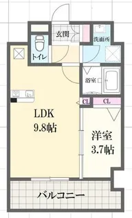 レジデンスh忍町【5階】の間取り