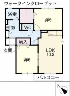 セジュールAMANO【2階】の間取り