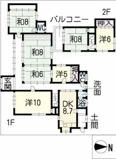 愛知県豊明市前後町善江【一戸建】の間取り