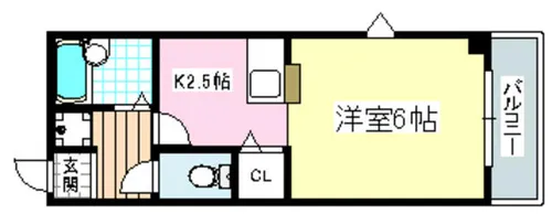 ラポール鳥飼【105号室】の間取り