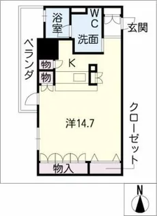 カスタリア伏見【2階】の間取り