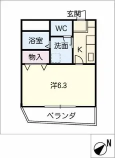 アクティブワンいとうや【2階】の間取り