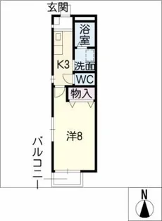 フローラ菊住【1階】の間取り