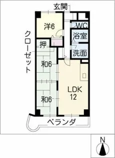 スカイガーデンズ【1階】の間取り