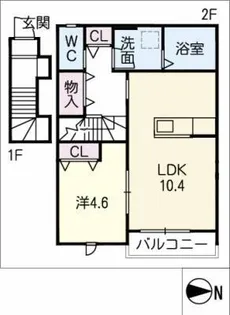 チッタ新舞子【2階】の間取り