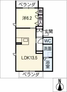 Gloria徳川町N【2階】の間取り