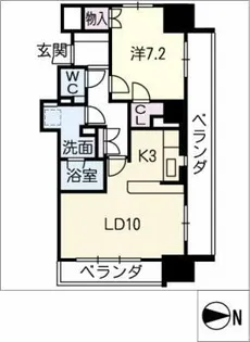 ザ・センチュリーステイツ709【7階】の間取り