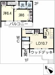 シーズンステージ小坂NORTH棟【2階】の間取り