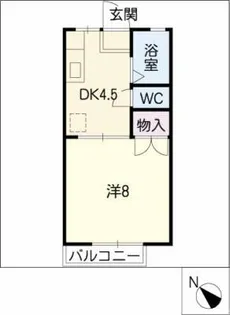 サンシティくら前B【2階】の間取り