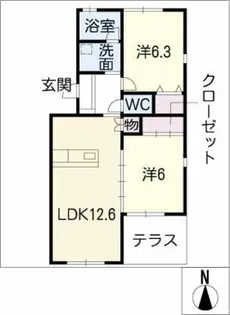 ラ・ベール高間町【3階】の間取り