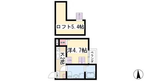 ラ・ロシェル(ラロシェル)【1階】の間取り