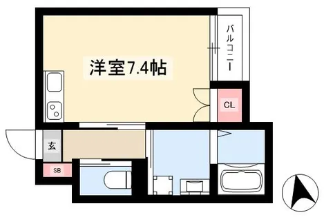 メゾンソレイユ名駅西【3階】の間取り