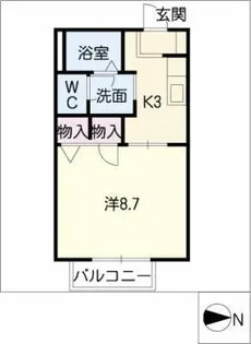 フォルス日比野【1階】の間取り