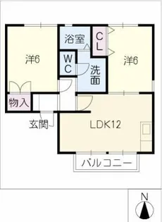 オクトスUEDA C棟【1階】の間取り