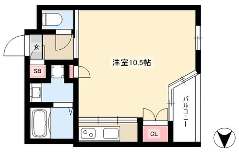 SPACE CUBE HONJIN【4階】の間取り