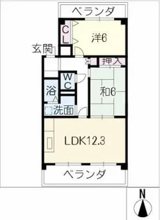 フレグランス瑞穂【2階】の間取り