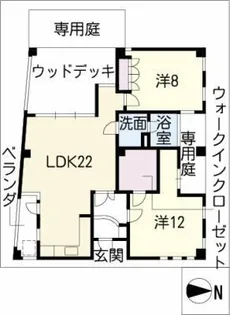 HILLTOP HOUSE SONOYAMA【1階】の間取り