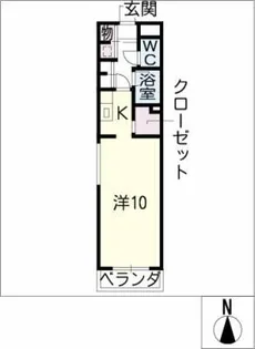 サンハイツ 鏡池【2階】の間取り