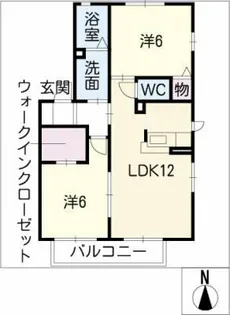 ルミエールK【1階】の間取り