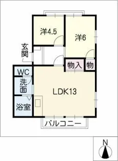 HOUSE UNO A棟【2階】の間取り