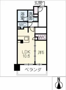 ローレルアイ名駅東【15階】の間取り