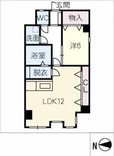 花車ビル中館 510号室【5階】の間取り