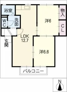 サニーコートⅡ【2階】の間取り