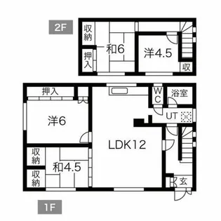 北海道札幌市南区藤野四条6丁目【一戸建】の間取り