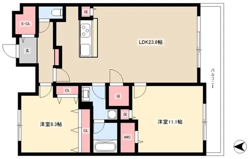 ロイジェント日吉【12階】の間取り