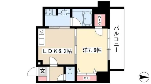 さくらHills NISHIKI Platinum Residence【9階】の間取り