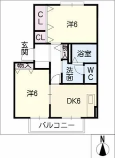 Yikes元郷【1階】の間取り
