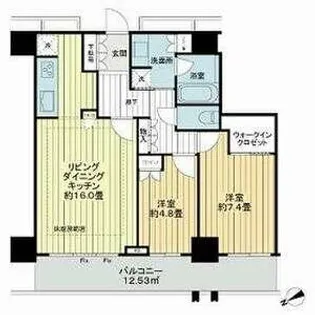 ヴィークタワー名古屋東別院【14階】の間取り