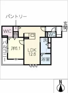 カームツリー豊橋【1階】の間取り