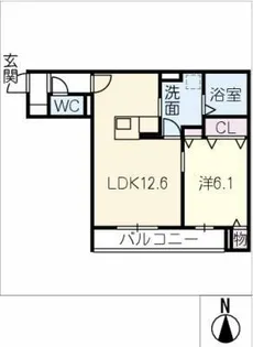 カームツリー豊橋【3階】の間取り