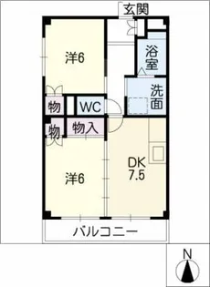 クレールスズキ【1階】の間取り