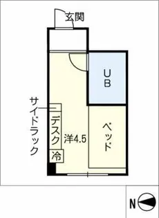 カレッジコート名古屋【3階】の間取り