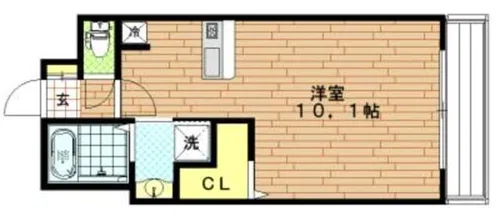 オズレジデンス桃谷EAST(旧KS舎利寺)【1階】の間取り
