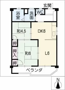コーポ梨花苑【2階】の間取り