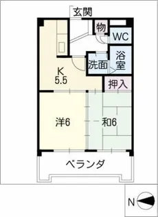 ハイツ山崎【4階】の間取り