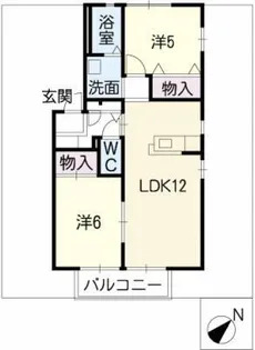 ステラサカエB棟【1階】の間取り