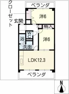 フレグランス瑞穂【1階】の間取り