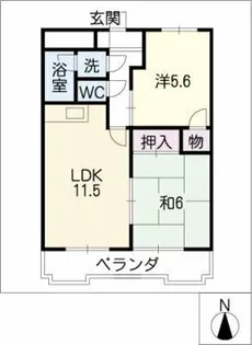 スカイハイム志賀【7階】の間取り
