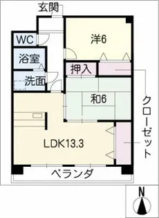 サンフィールド【2階】の間取り