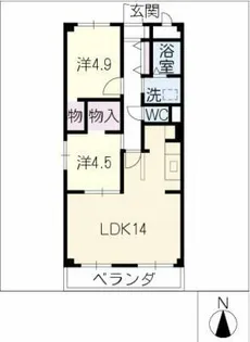 クレアージュKⅡ【1階】の間取り