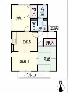 エクセル三好丘B【2階】の間取り
