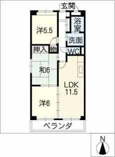 グレイス稲島【3階】の間取り