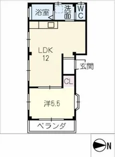 カスミビル【2階】の間取り